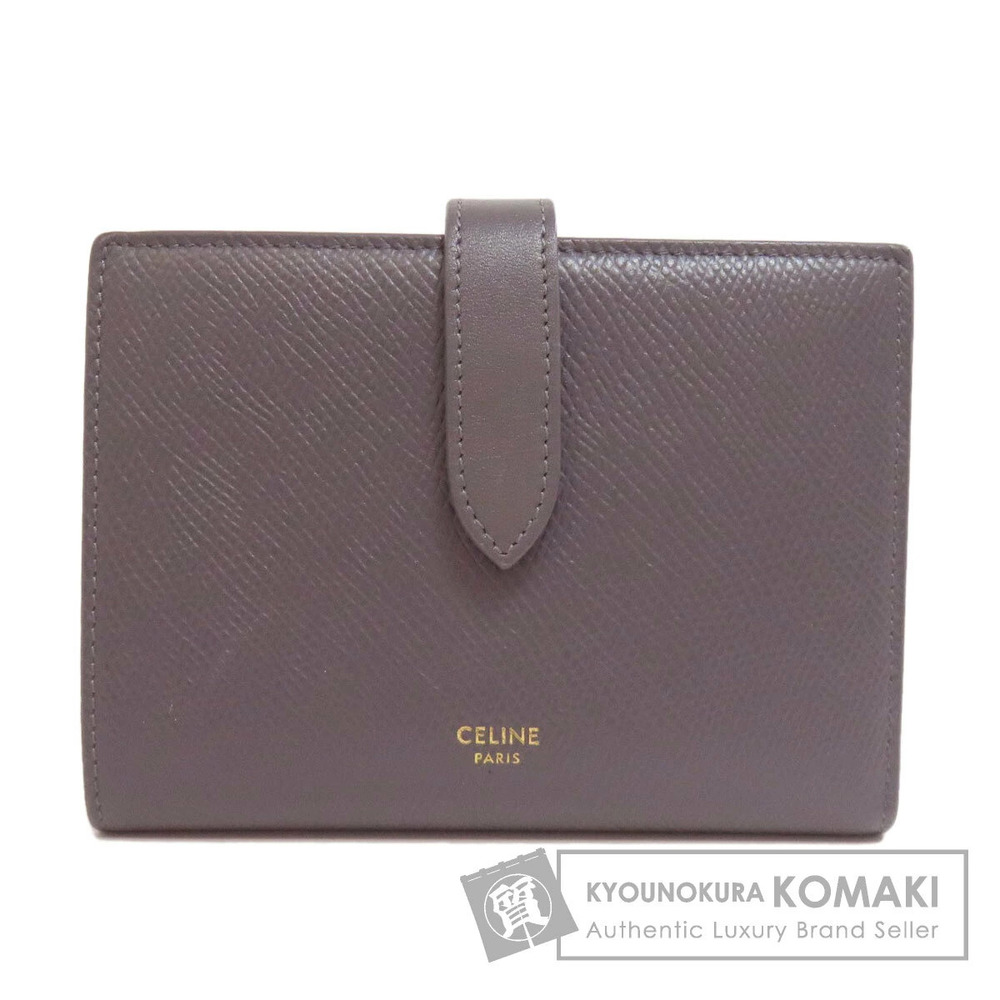 Celine Strap Wallet Bi fold Wallet Leather
